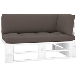 vidaXL Outdoor-Ecksofa Paletten Kiefernholz Impr&auml;gniert Wei&szlig;