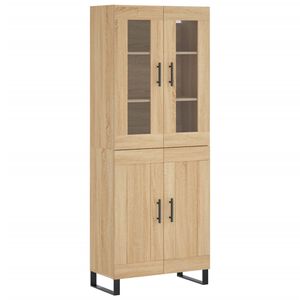 vidaXL Highboard Sonoma-Eiche 69,5x34x180 cm Holzwerkstoff