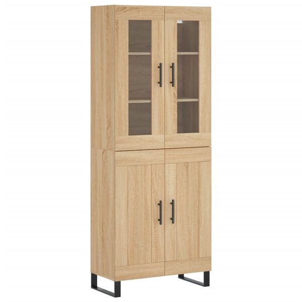 vidaXL Highboard Sonoma-Eiche 69,5x34x180 cm Holzwerkstoff