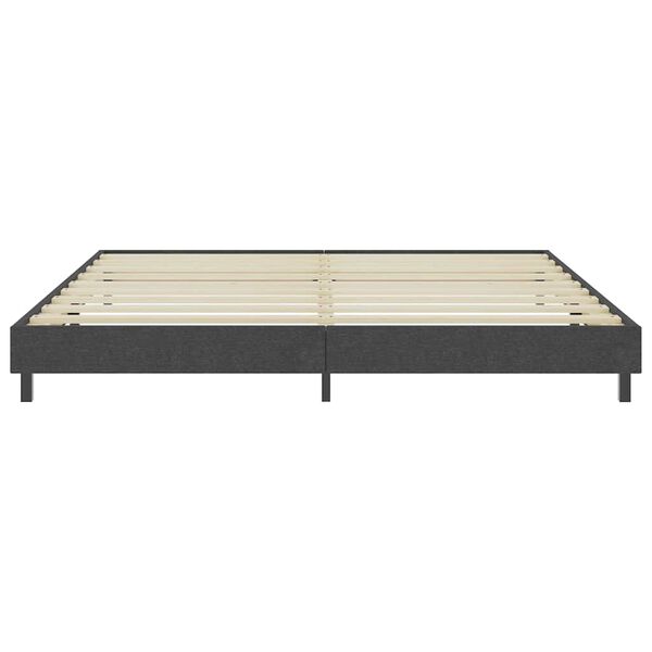 vidaXL Boxspring-Bettgestell Grau Stoff 200x200 cm