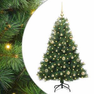 vidaXL K&uuml;nstlicher Weihnachtsbaum mit 150 LEDs Gr&uuml;n 120 cm PE und PVC
