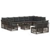 vidaXL Gartensofa-set 13 stk. Grau Poly-Rattan