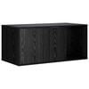 vidaXL Katzenkiste M&ouml;bel Schwarz Eichen-Optik 100 x 49 x 45 cm