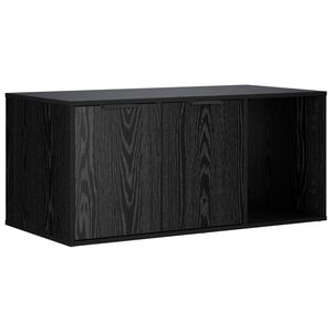 vidaXL Katzenkiste M&ouml;bel Schwarz Eichen-Optik 100 x 49 x 45 cm