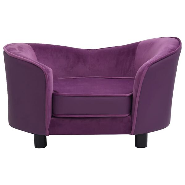 vidaXL Hundesofa Burgunderrot 69x49x40 cm Plüsch und Kunstleder