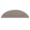 vidaXL Stufenmatten Selbstklebend Sisal-Optik 30Stk. 56x17x3cm Silbern