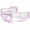vidaXL Bettgestell Braun und Schwarz 160 x 200 cm Massivholz Kiefer