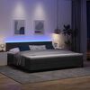vidaXL LED Boxspringbett mit Matratze Schwarz 200 x 200 cm Samt
