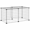 vidaXL 8-tlg. Haustierkäfig mit Tür Schwarz 35x35 cm Stahl