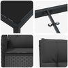 vidaXL Garten Essgruppe mit Kissen 5 pcs Schwarz Poly-Rattan