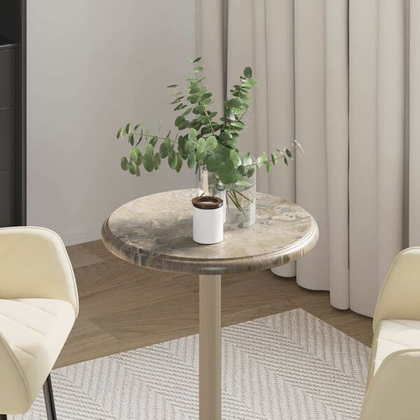 vidaXL Tischplatte Grau &Oslash;40x2,5 cm Marmor