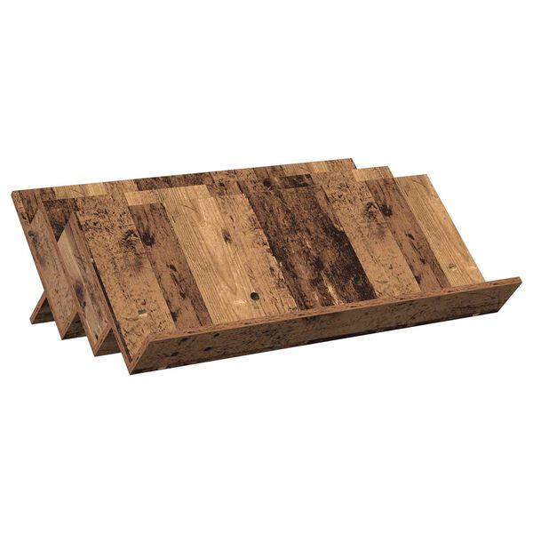 vidaXL Magazinregal mit Regal Altholz 90 x 53 x 28,5 cm Holzwerkstoff