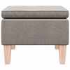 vidaXL Hocker mit Holzbeinen Taupe Stoff