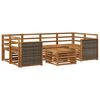 vidaXL Outdoor-Sofagarnitur 7 stk. Natur Massivholz Akazie