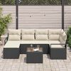 vidaXL Sofa Set 7 pcs Schwarz Poly-Rattan
