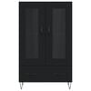 vidaXL Highboard Schwarz 69,5x31x115 cm Holzwerkstoff