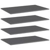 vidaXL B&uuml;cherregal-Bretter 4 Stk. Hochglanz-Grau 80x50x1,5 cm