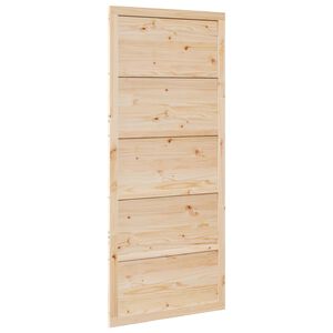 vidaXL Scheunent&uuml;r 80 x 2,5 x 208 cm Massives Kiefernholz Natur