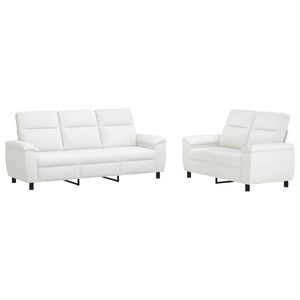 vidaXL Sofa-Set 2 pcs Wei&szlig; Stoff