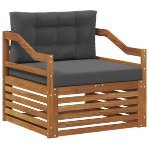 vidaXL Outdoor-Sofa Natur und Anthrazit