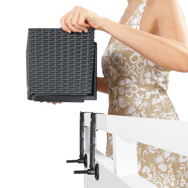 LECHUZA Balkon Blumenkasten-Halterung Schwarz 19033