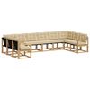vidaXL Outdoor-Sofagarnitur 10 stk. Wei&szlig; und Beige