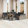 vidaXL Gartensofa-set 13 pcs Grau Poly-Rattan