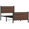 vidaXL Metallbett ohne Matratze Braun Eichen-Optik 100x200 cm