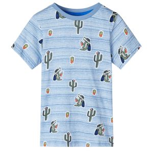 Kinder-T-Shirt Blaumischung 128