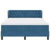 vidaXL Boxspringbett mit Kopfteil Dunkelblau 140 x 190 cm Samt