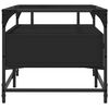 vidaXL Couchtisch mit Glasplatte Schwarz 98,5x50x45 cm Stahl