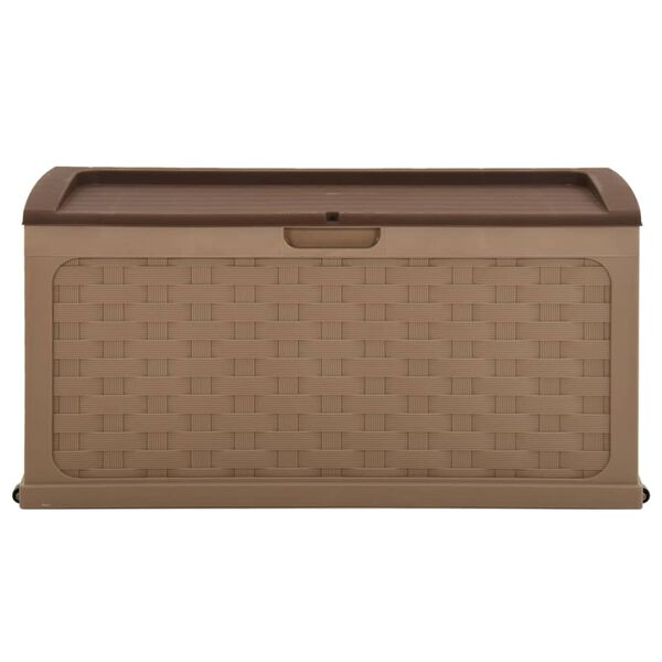 vidaXL Gartenbox 335 L Schokoladenbraun PP Rattan