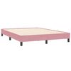 vidaXL Boxspringbett mit Matratze Rosa 160x210 cm Samt