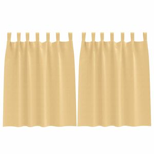 vidaXL Verdunkelungs-Vorh&auml;nge mit Ringen 2 stk. Beige 140 x 140 cm