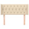 vidaXL Kopfteil mit Ohren Creme 103x16x78/88 cm Stoff