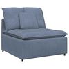 vidaXL Modulares Sofa mit Kissen Blau