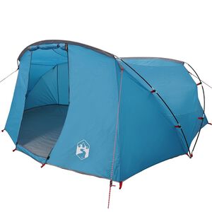 vidaXL Tunnelzelt 4-Personen 4 Personen Blau und Grau