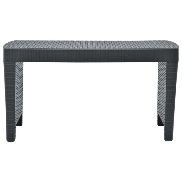 vidaXL 3-tlg. Garten-Lounge-Set Kunststoff Anthrazit