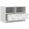 vidaXL TV-Schrank Wei&szlig; 67x39x44 cm Stahl