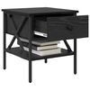 vidaXL Nachttisch 2 pcs Schwarz Eichen-Optik 40 x 42 x 45 cm