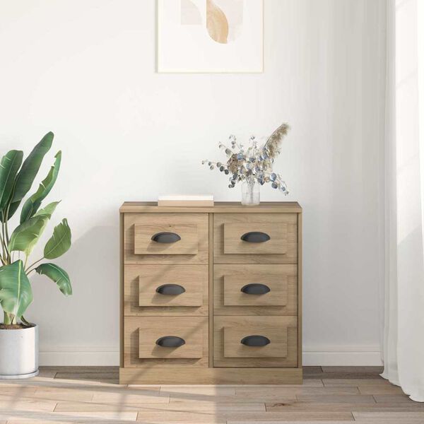 vidaXL Sideboard Artisan-Eiche 70 x 35,5 x 67,5 cm Holzwerkstoff