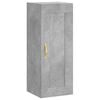 vidaXL Wandschrank Betongrau 34,5x34x90 cm Holzwerkstoff