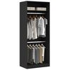 vidaXL Kleiderschrank mit Regal Schwarz Eichen-Optik 80 x 50 x 200 cm