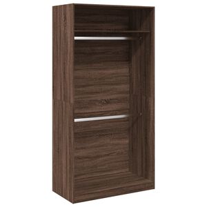 vidaXL Kleiderschrank Braun Eiche-Optik 100x50x200 cm Holzwerkstoff