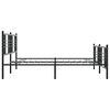 vidaXL Bettgestell mit Kopf- und Fu&szlig;teil Metall Schwarz 183x213 cm