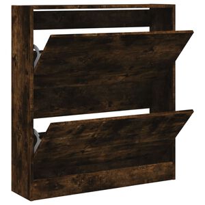 vidaXL Schuhschrank R&auml;uchereiche 80x21x87,5 cm Holzwerkstoff