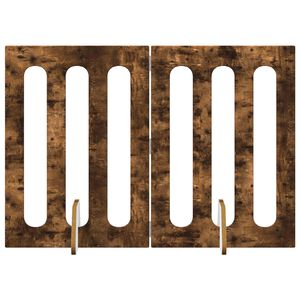 vidaXL Faltbarer Haustierzaun 2 stk. R&auml;uchereiche 100,5 x 38 x 70 cm