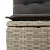 vidaXL Gartensofa-set mit Speicher 8 pcs Hellgrau Poly Rattan