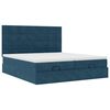vidaXL Ottoman-Bett mit Matratzen Dunkelblau 180x200 cm Samt