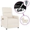 vidaXL Massagesessel Elektrisch Beige Mikrofasergewebe